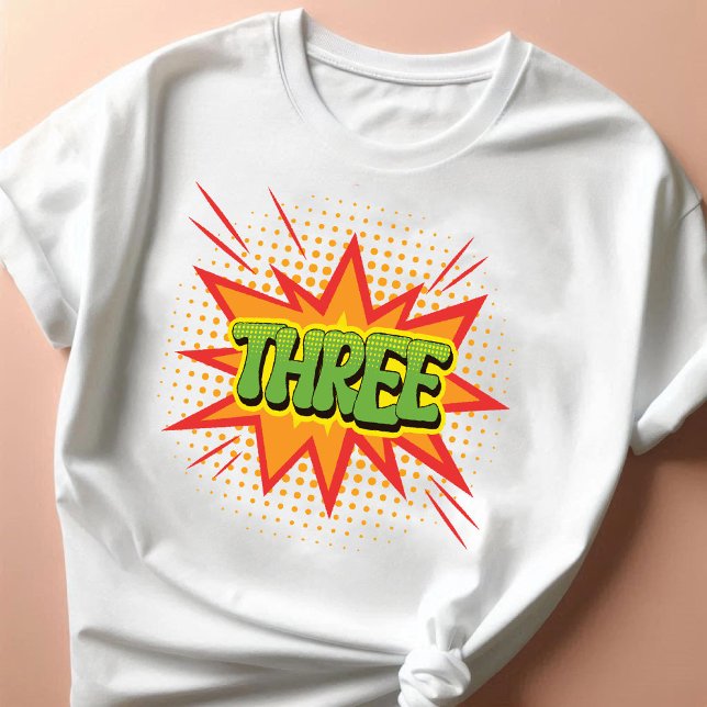 Comic Theme 3rd Happy birthday Daughter Colourful Tri-Blend Shirt (Comic Theme 3rd Happy birthday Daughter Colorful Tri-Blend Shirt)