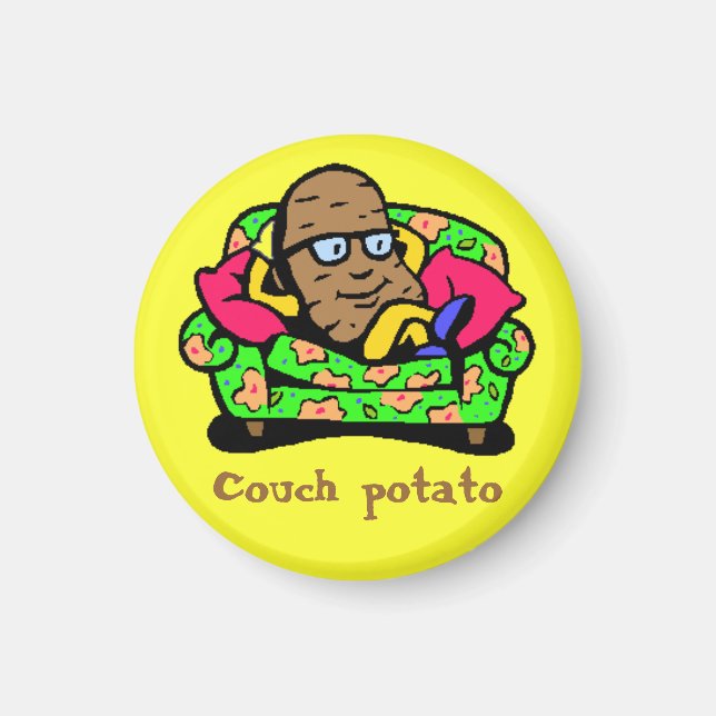 Comic Toon Couch Potato Magnet (Front)