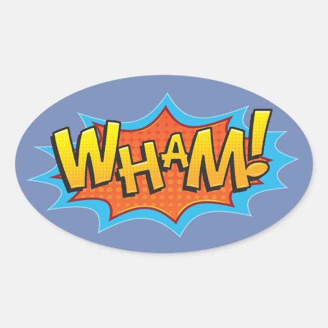 Comic Wham! Oval Sticker (Front)