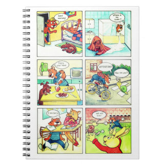 Comic with a little tiger notebook