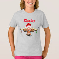 Comical Christmas Longhorn Steer