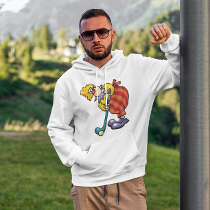 Comical Clown Hockey Player Hoodie