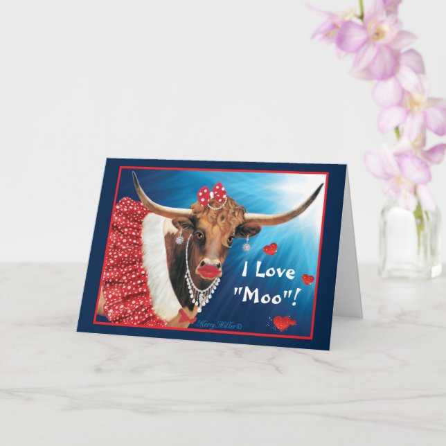 Comical Cow Birthday Card (Orchid)