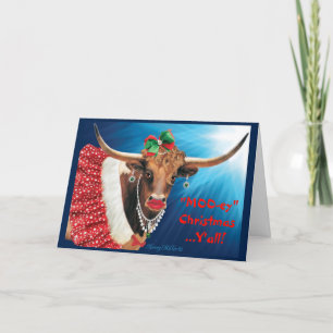 Comical Cow Holiday Card