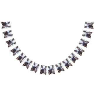 Comical Grey Smiling Donkey Bunting