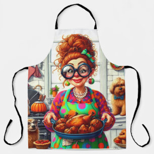 Comical Lady Cooks Apron
