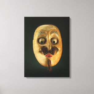 Comical Mask, Noh Theatre Canvas Print