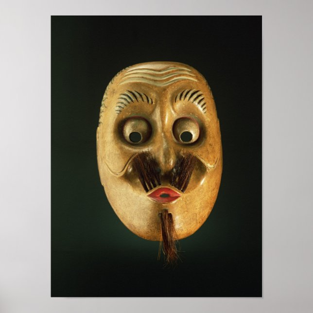 Comical Mask, Noh Theatre Poster (Front)
