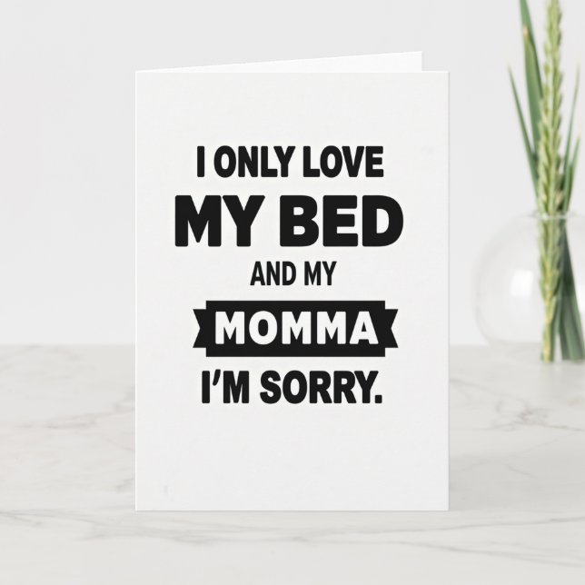 Comical Mommas Day Bedtime Card (Front)