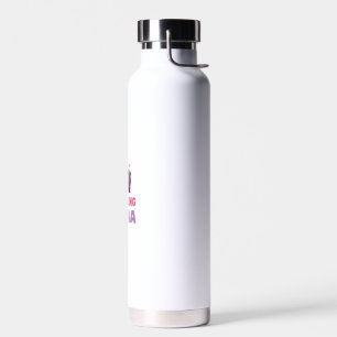 Comical MOO DENG MAMA Animal Lover Hippo Theme Zoo Water Bottle