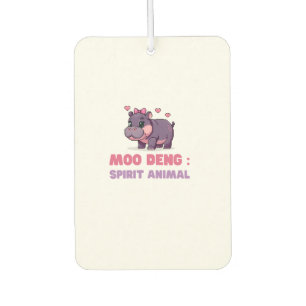 Comical MOO DENG SPIRIT ANIMAL Adventure Seeker Ou Car Air Freshener