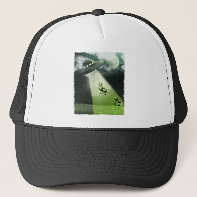 Comical UFO Cow Abduction Hat (Front)
