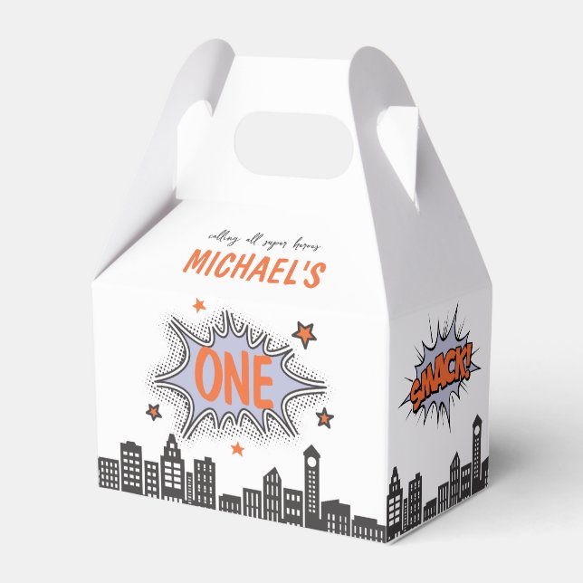 Comics Book Superhero Gable Favour Box (Front Side)