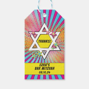 Comics Comic Book Bar Mitzvah Star of David Gift Tags