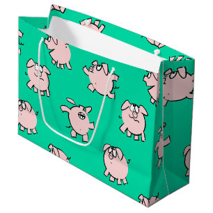 Comics Fun Cartoon Pig Baby Choose Colour L G Large Gift Bag