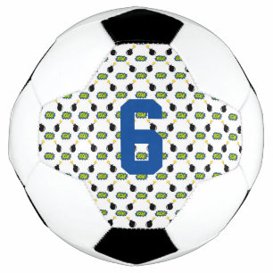 Comics Funny Smart Superhero Boom Bomb AGE Soccer Ball