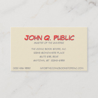 Comics II Business Card