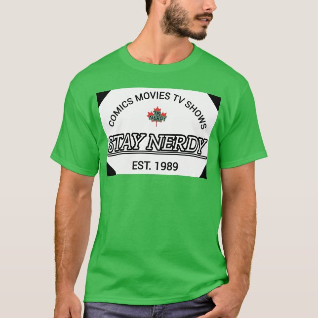 Comics MoviesV Shows Stay Nerdy Est 1989 family T-Shirt (Front)