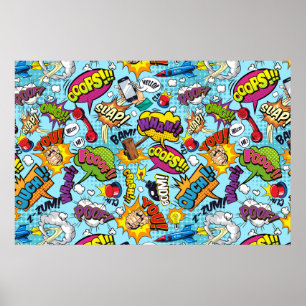 Comics Pattern Poster