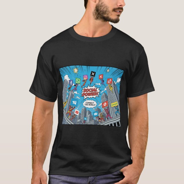 Comics Social Media T-Shirt (Front)