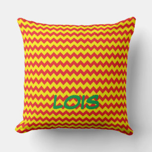 Comics Superhero NAME Zig Zag Colourful Kids Fun Cushion