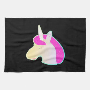 comicstyle unicorn! tea towel