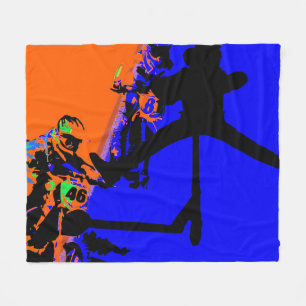 Comin' Through - Motox and Scooter  Fleece Blanket