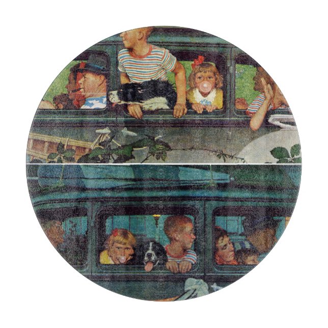 Coming and Going by Norman Rockwell Cutting Board (Front)