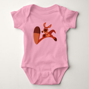 "Coming!!" Cute Cartoon Kangaroo Baby Apparel Bodysuit