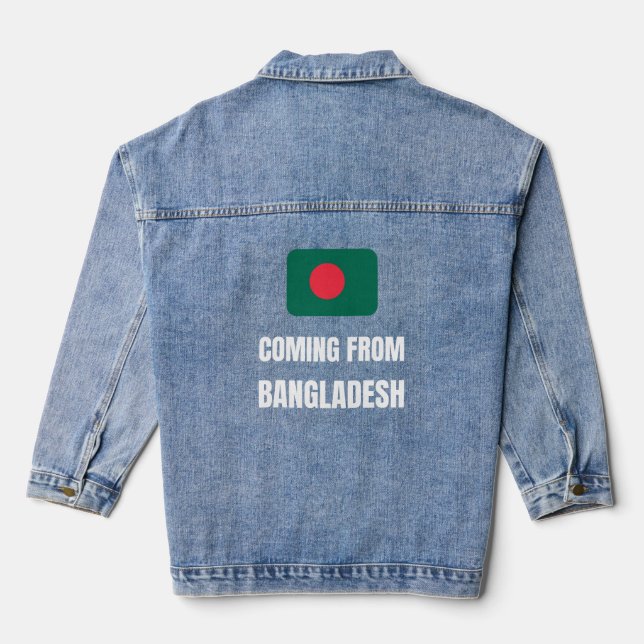 Coming from Bangladesh Denim Jacket (Back)