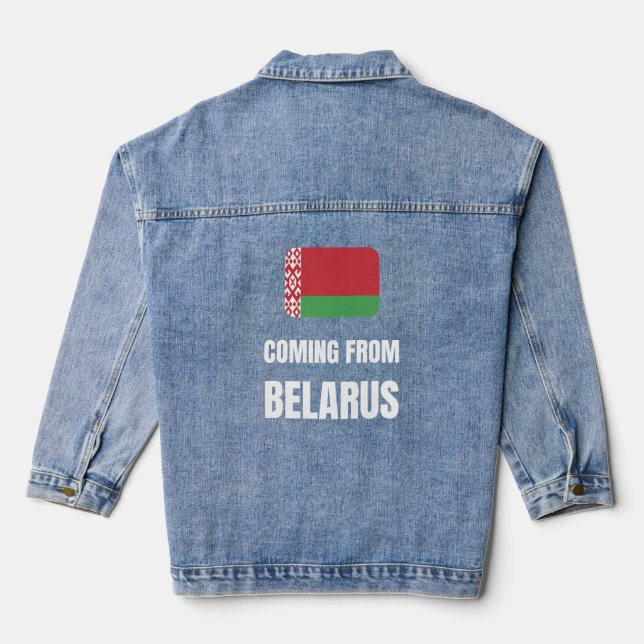 Coming from Belarus Denim Jacket (Back)