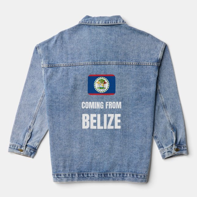 Coming from Belize Denim Jacket (Back)