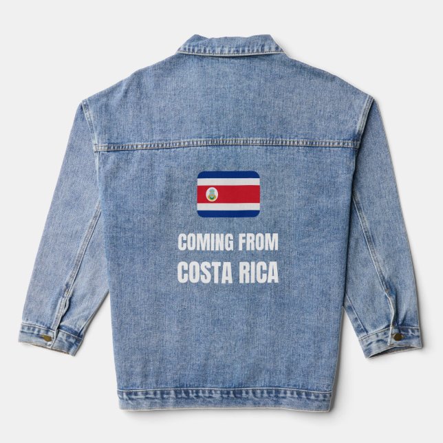 Coming from Costa Rica Denim Jacket (Back)