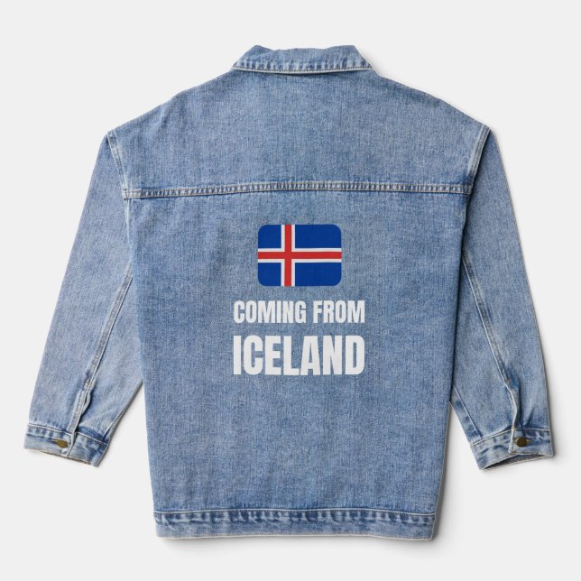 Coming from Iceland Denim Jacket (Back)