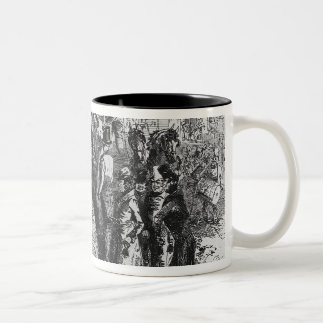 Coming home from church Two-Tone coffee mug (Right)