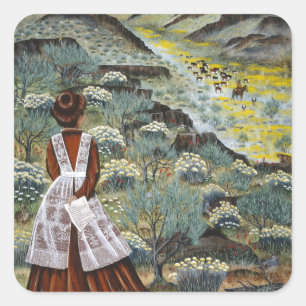 "Coming Home" ~ The Oregon Love Story Square Sticker