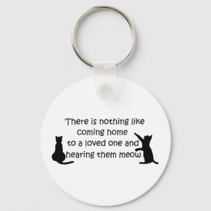 Coming Home to a Cat Key Ring