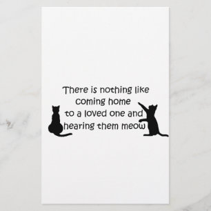 Coming Home to a Cat Stationery