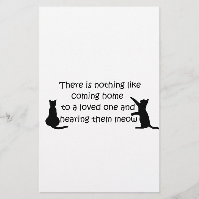 Coming Home to a Cat Stationery (Front)