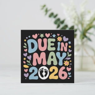 Coming May 2026 Due in New Baby Mum Pregnancy Invitation