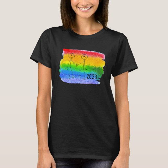 Coming out 2023 for gay men Pride CSD homosexual L T-Shirt (Front)