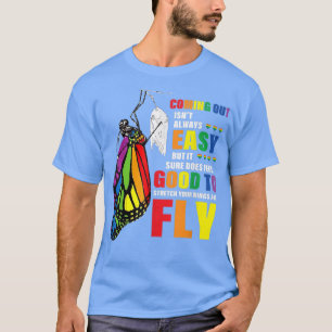 Coming Out Butterfly Stretch Wings And Fly LGBT Lo T-Shirt