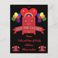 Coming Out Gay Party Celebration Invitation