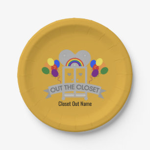 Coming Out Gay Party Celebration  Paper Plate