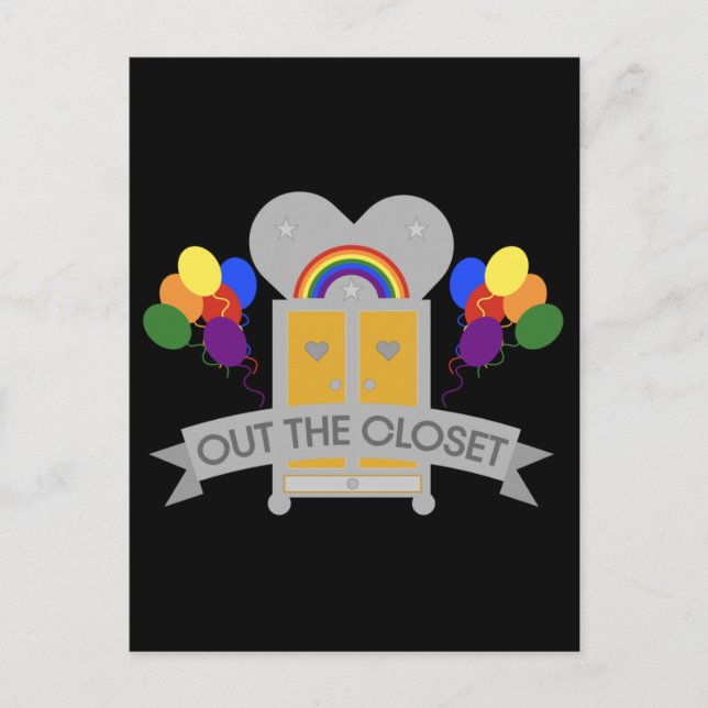 Coming Out Gay Party Celebration Postcard (Front)