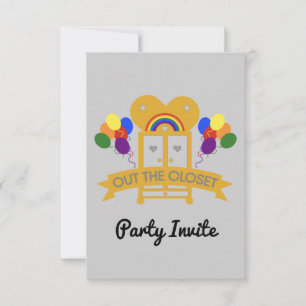 Coming Out Gay Party RSVP Card