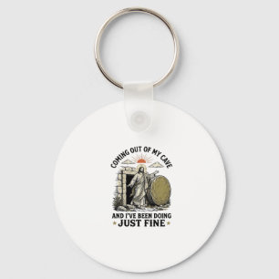 Coming Out of My Cave Christian Resurrection Shirt Key Ring