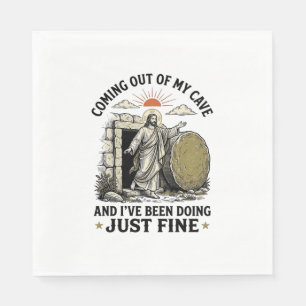 Coming Out of My Cave Christian Resurrection Shirt Napkin