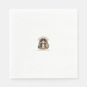 Coming Out of My Cave Funny Christian Vintage Shir Napkin