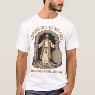 Coming Out of My Cave Funny Christian Vintage Shir T-Shirt